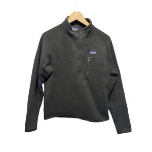 Patagonia fleece jacket quarter zip better sweater forest green coat men’s med
